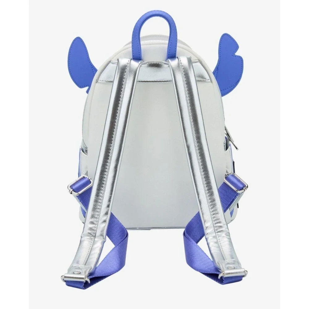 NEW! Loungefly Lilo & Stitch Spaceman Astronaut 626 Figural‎ Backpack Metallic